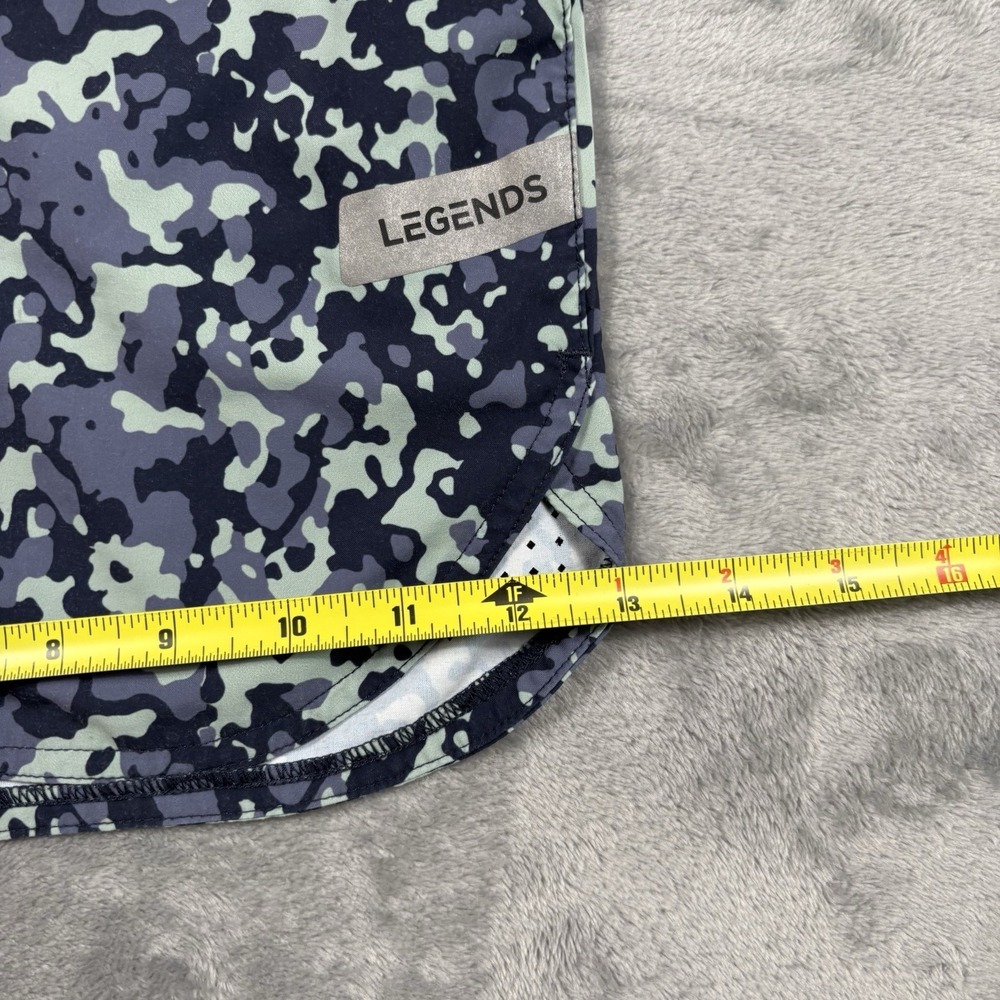 Legends Luka Shorts Men's XL Camo Blue 7" Inseam Stretch Gym Train Unlined - Picture 3 of 6